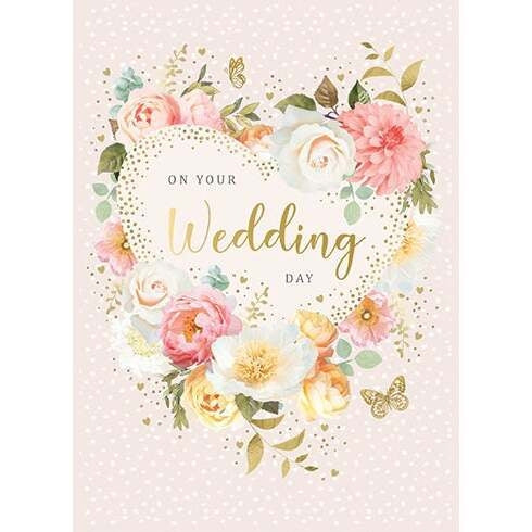 Wedding Day Heart Greeting Card