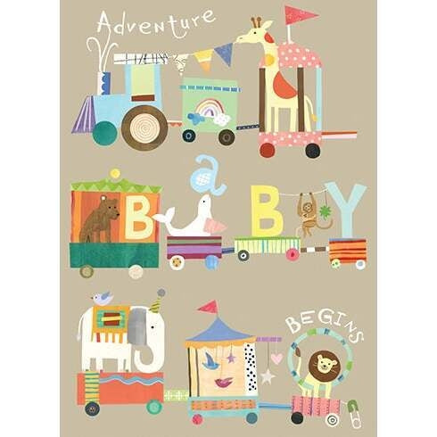 Baby Train Greeting Card