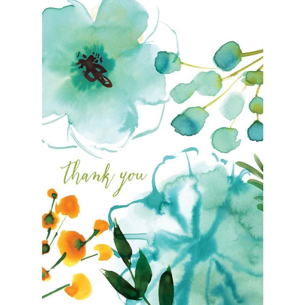 Teal Painterly Greeting Card
