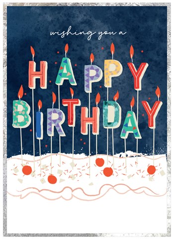 Happy Birthday Candles Greeting Card