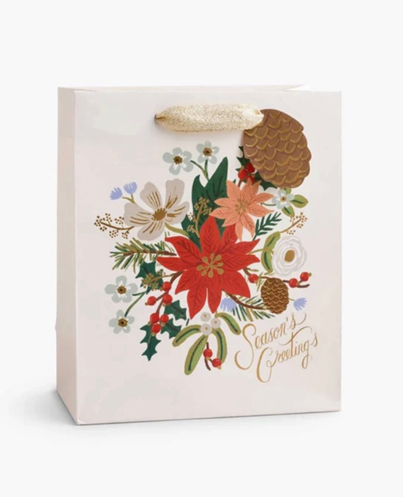 Rifle Paper Co. Holiday Bouquet Medium Gift Bag