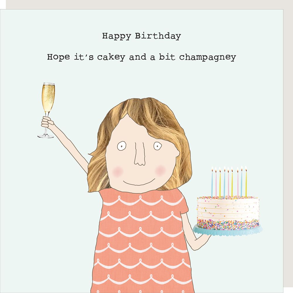 Champagney Birthday Card
