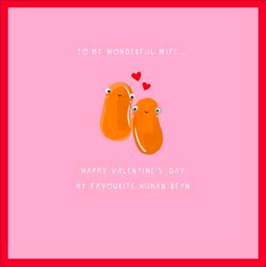 Googly Husband Favourite Human Bean Greeting Card