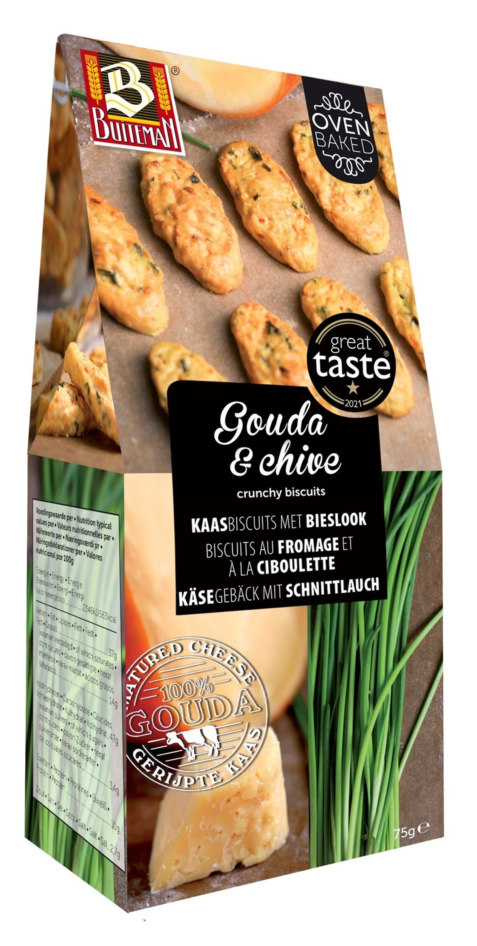 Gouda and Chive Biscuits