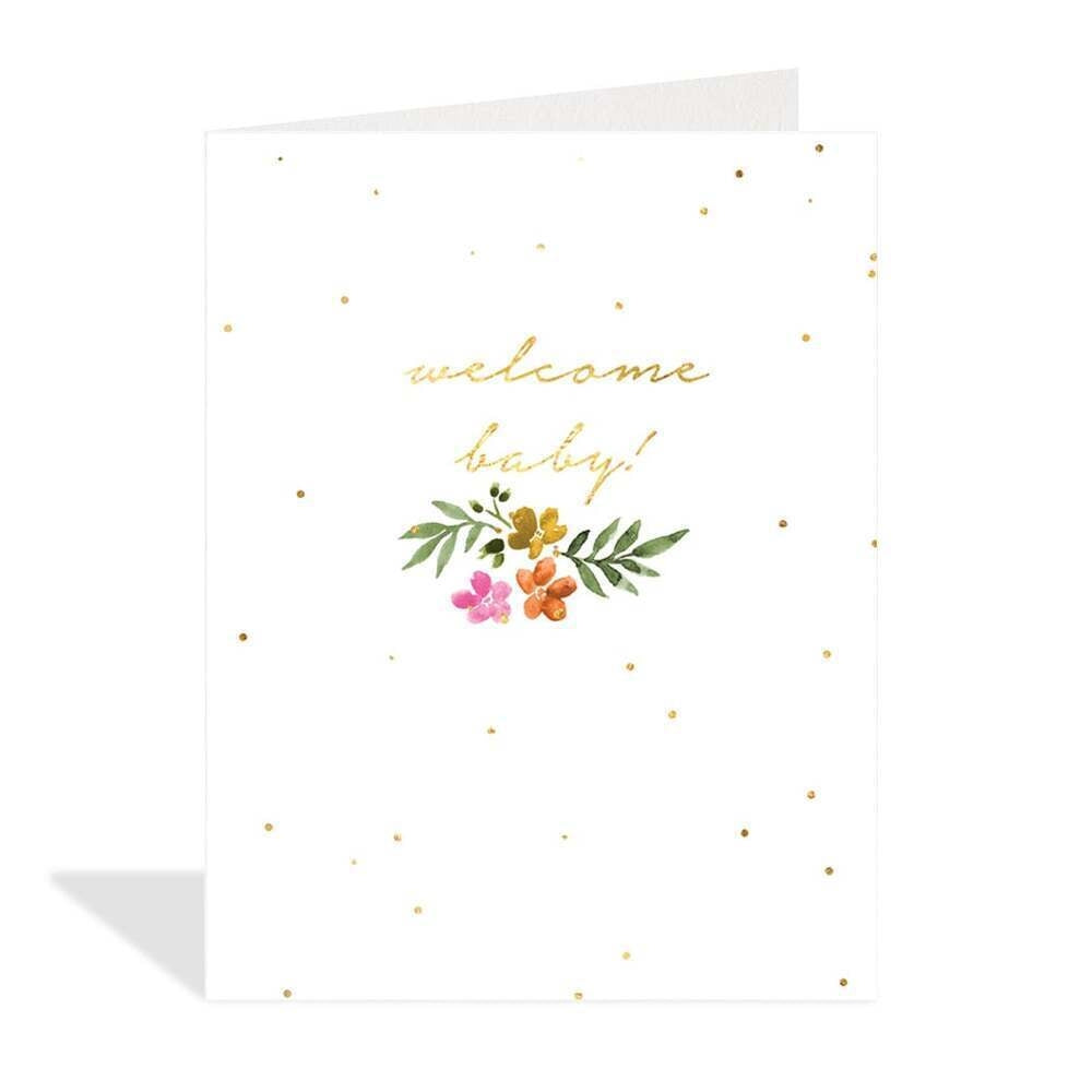 New Baby Flower Greeting Card