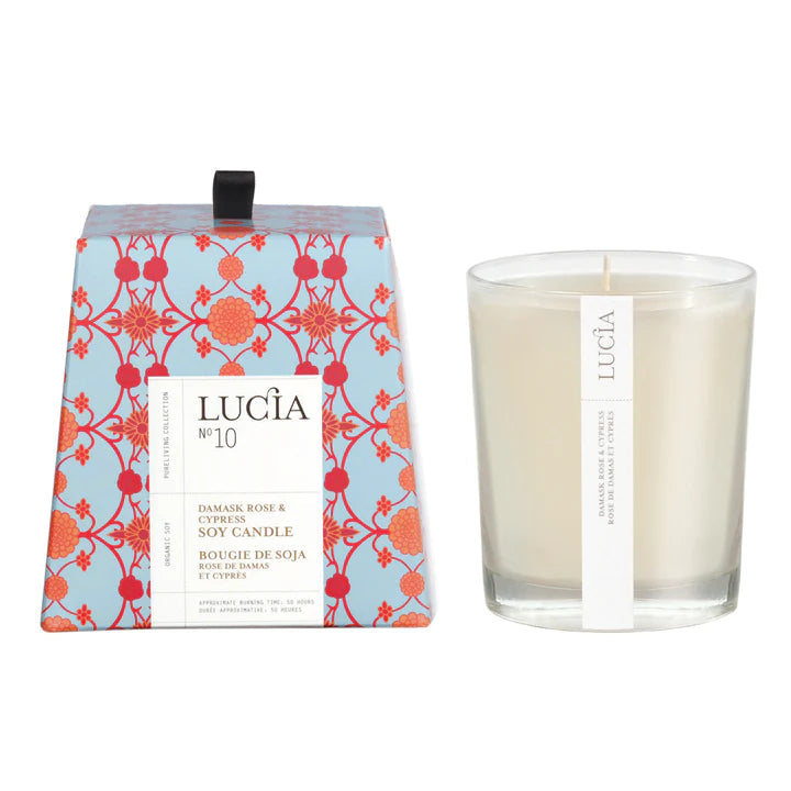N°10 Damask Rose & Cypress Soy Candle