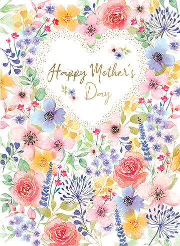 Floral Heart Mothers’s Day Card