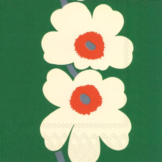 Unikko 60th Anniversary Marimekko Green Napkins