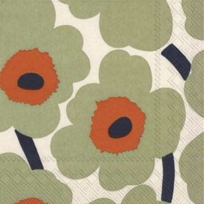 Napkin : Marimekko - Lunch : UNIKKO cream orange -