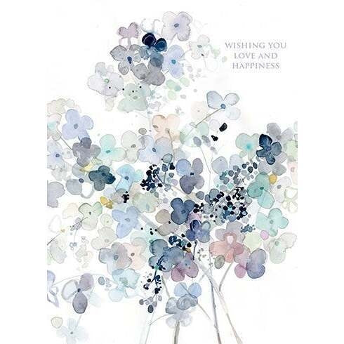 Hydrangeas Wedding Card