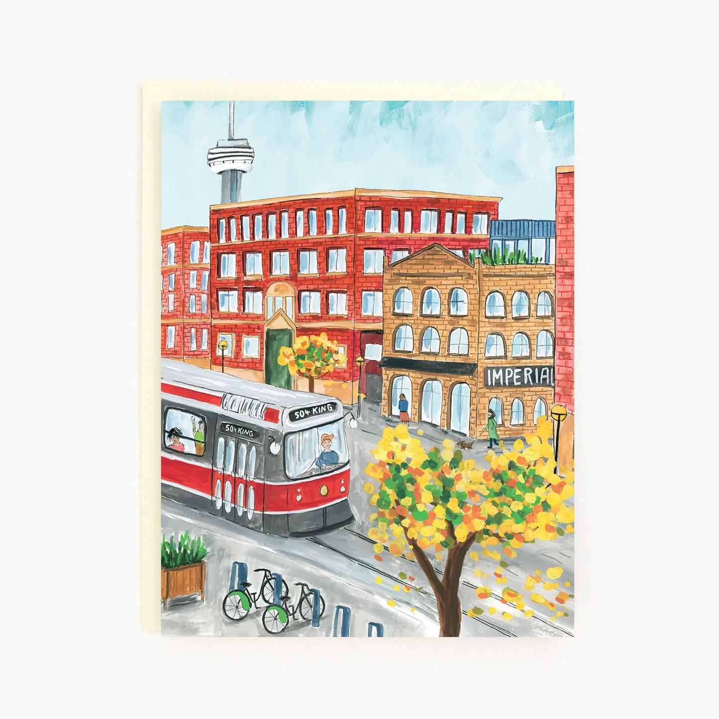 Toronto King Street West Greeting Card