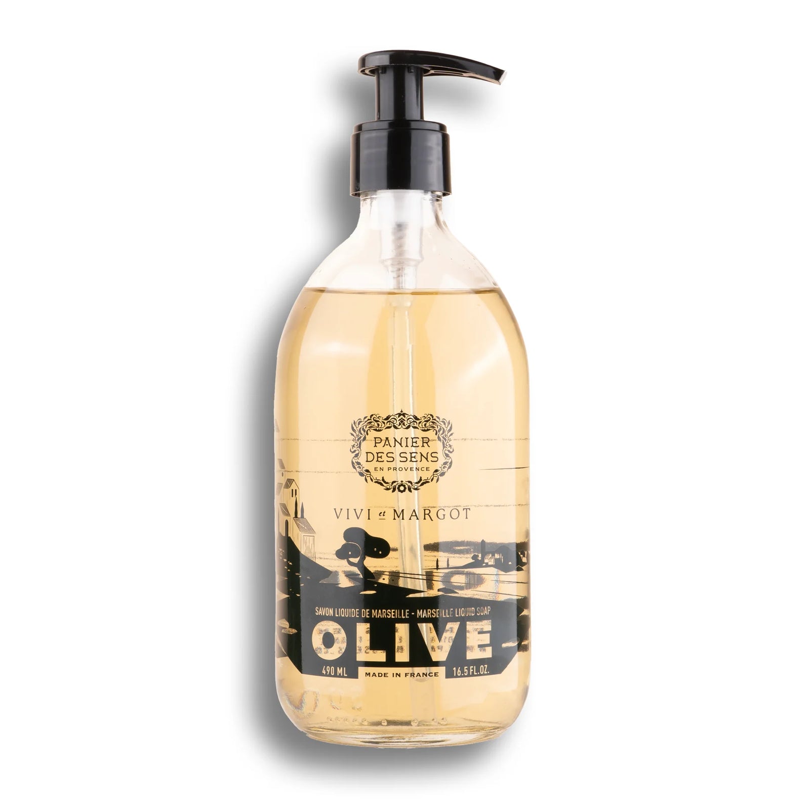 Panier des Sens Liquid Marseille Soap Glass Bottle - Olive