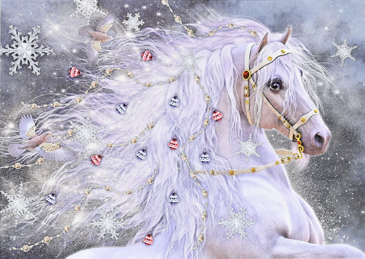 Festive Horse Deluxe Boxed Holiday Cards