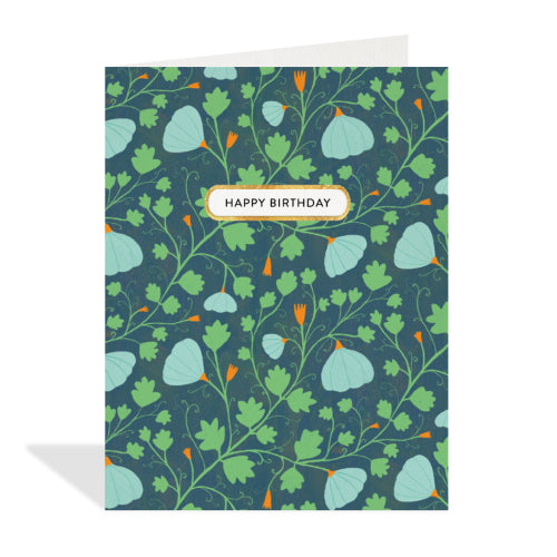 Blue Floral Birthday