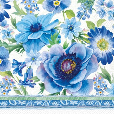 SPRINGTIME BLUES LIGHT - cocktail napkins