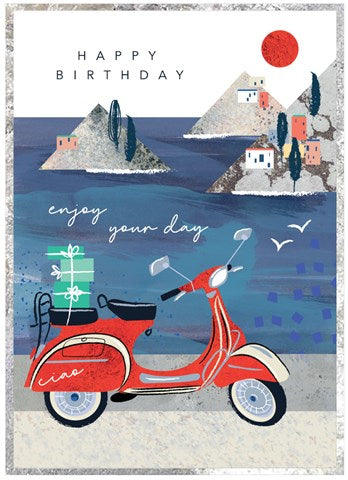 Happy Birthday Scooter Card