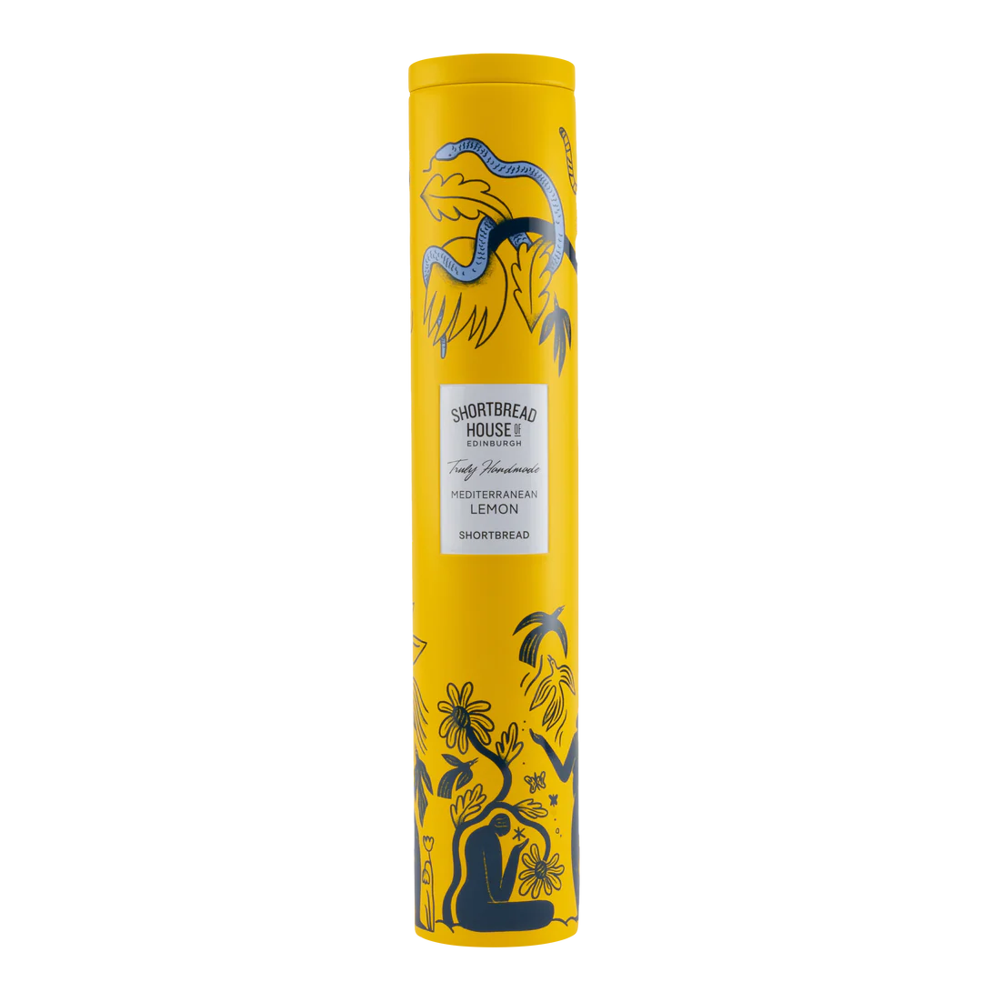 Eden Range Tin of Truly Handmade Shortbread Biscuits with Mediterranean Lemon - 250g