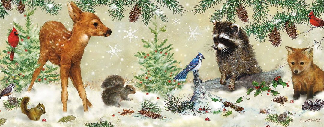 Deluxe Holiday Cards Winter Forest Friends