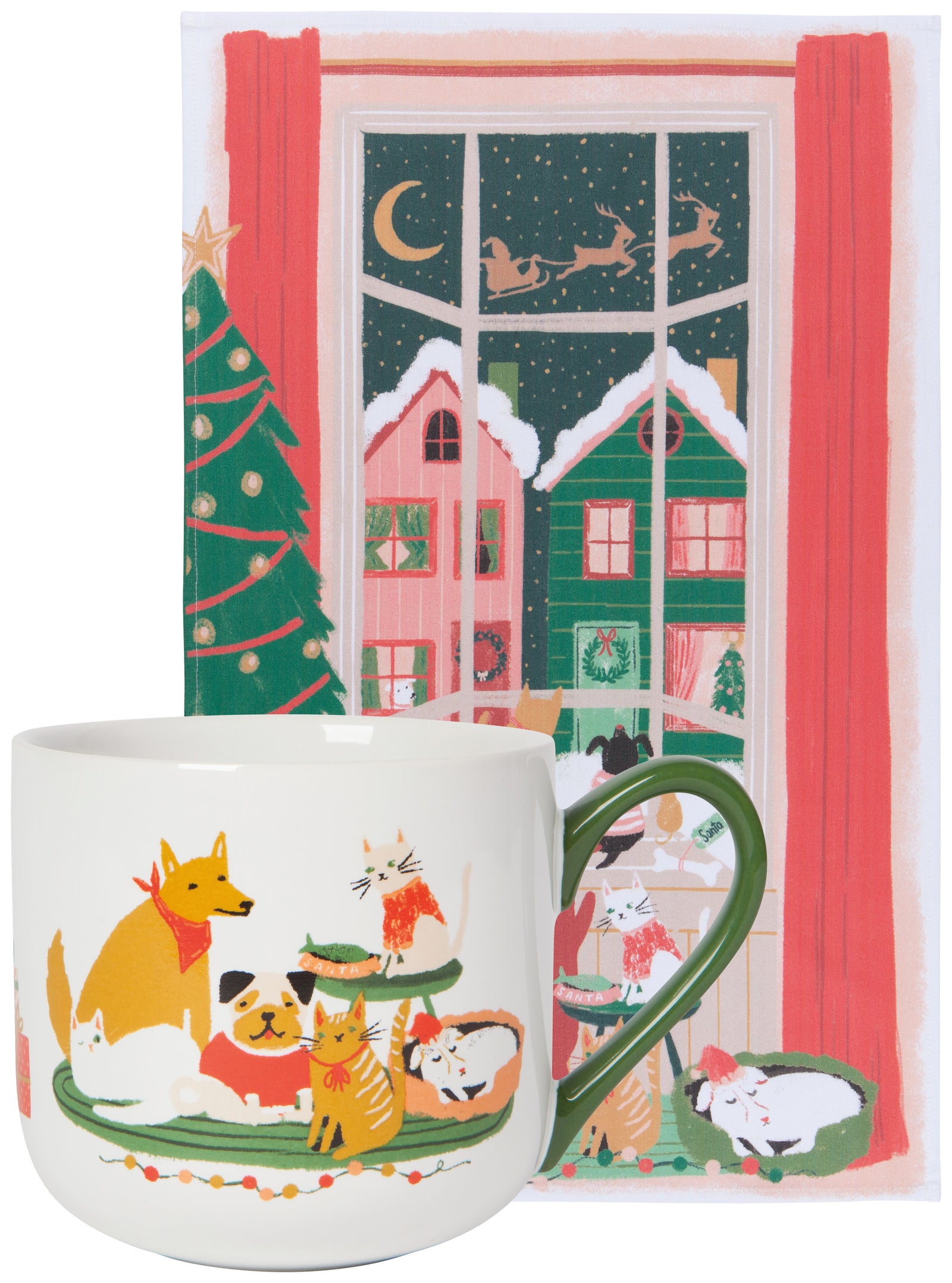 Waiting For Santa Mug and Dishtowel Set