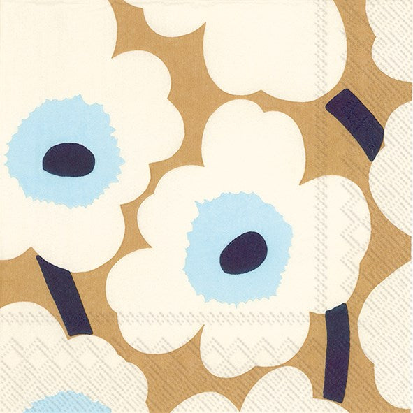 Marimekko Unikko Cream Gold Lunch Napkins
