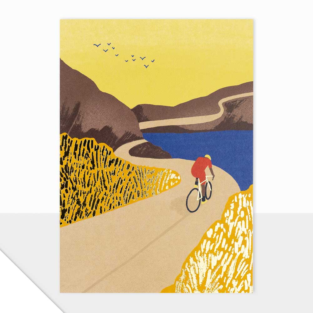 Cyclist Scene Greeting Card