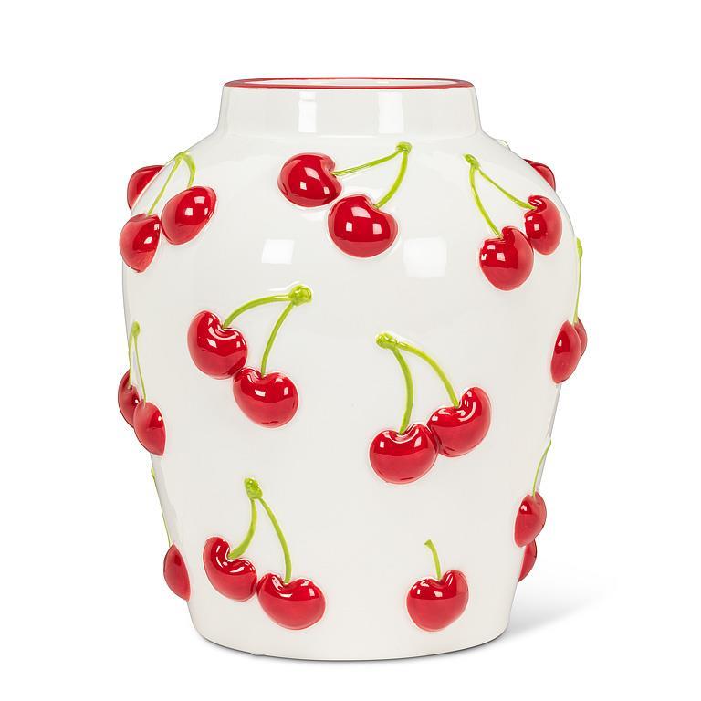 Large Vase with Cherries