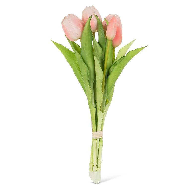 Pink Lifelike 5 Stem Tulip