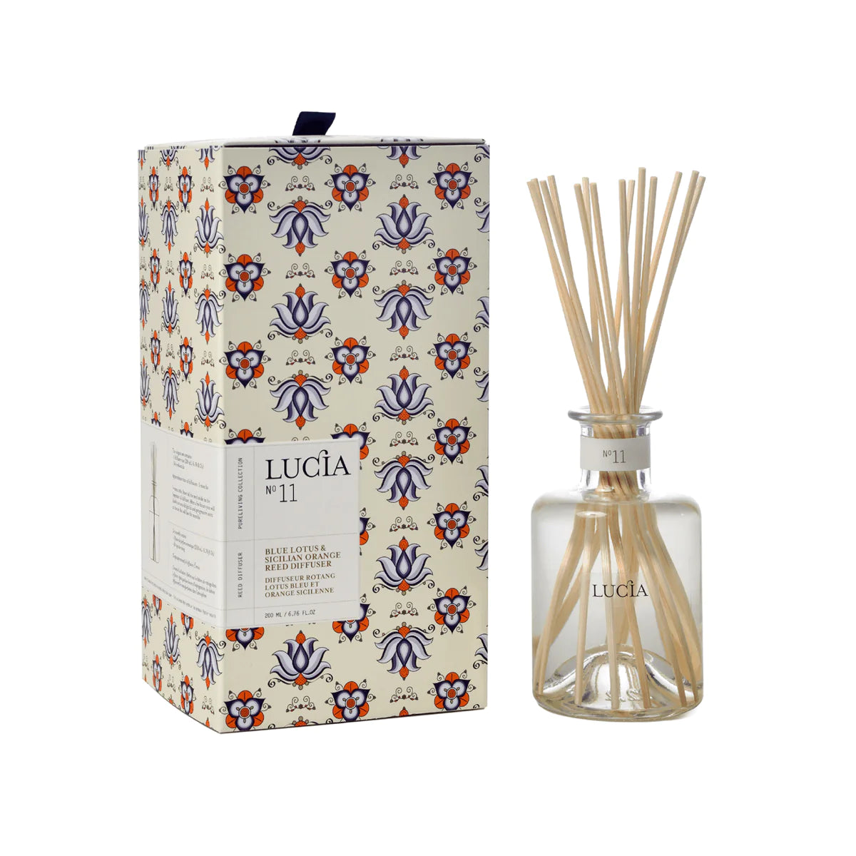 Lucia - No.11 Blue Lotus & Sicilian Orange Reed Diffuser
