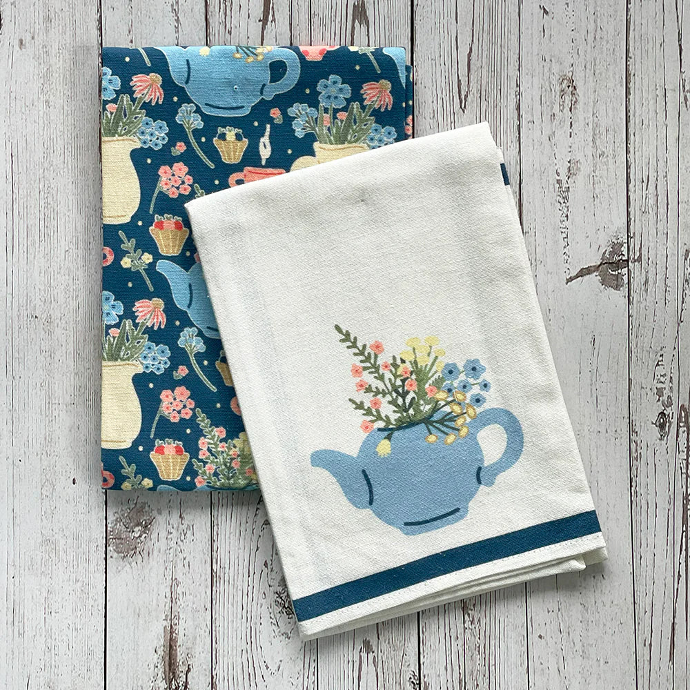 Tea Garden Printed Kitchen Towel Set of 2
