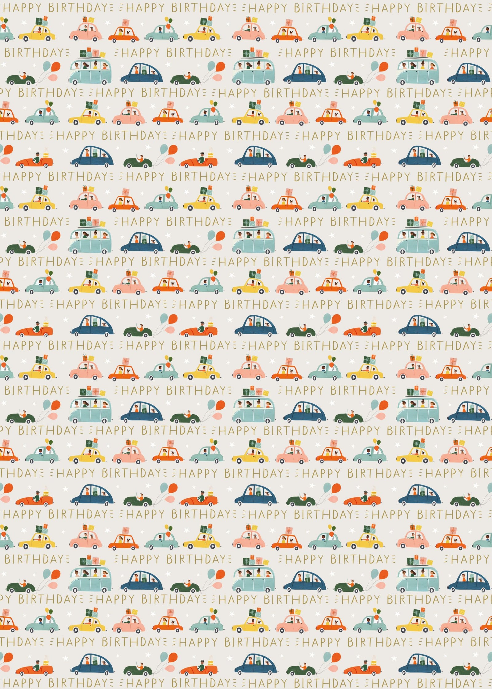 Birthday Roll wrap - Cars