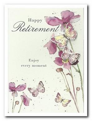 Japanese Anemones Retirement Greeting Card