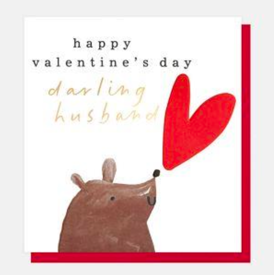 Husband Valentine's Day Bear Greeting Card
