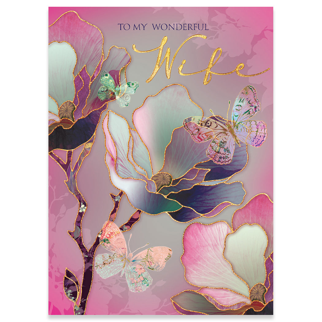 Floral Butterlies Greeting Card