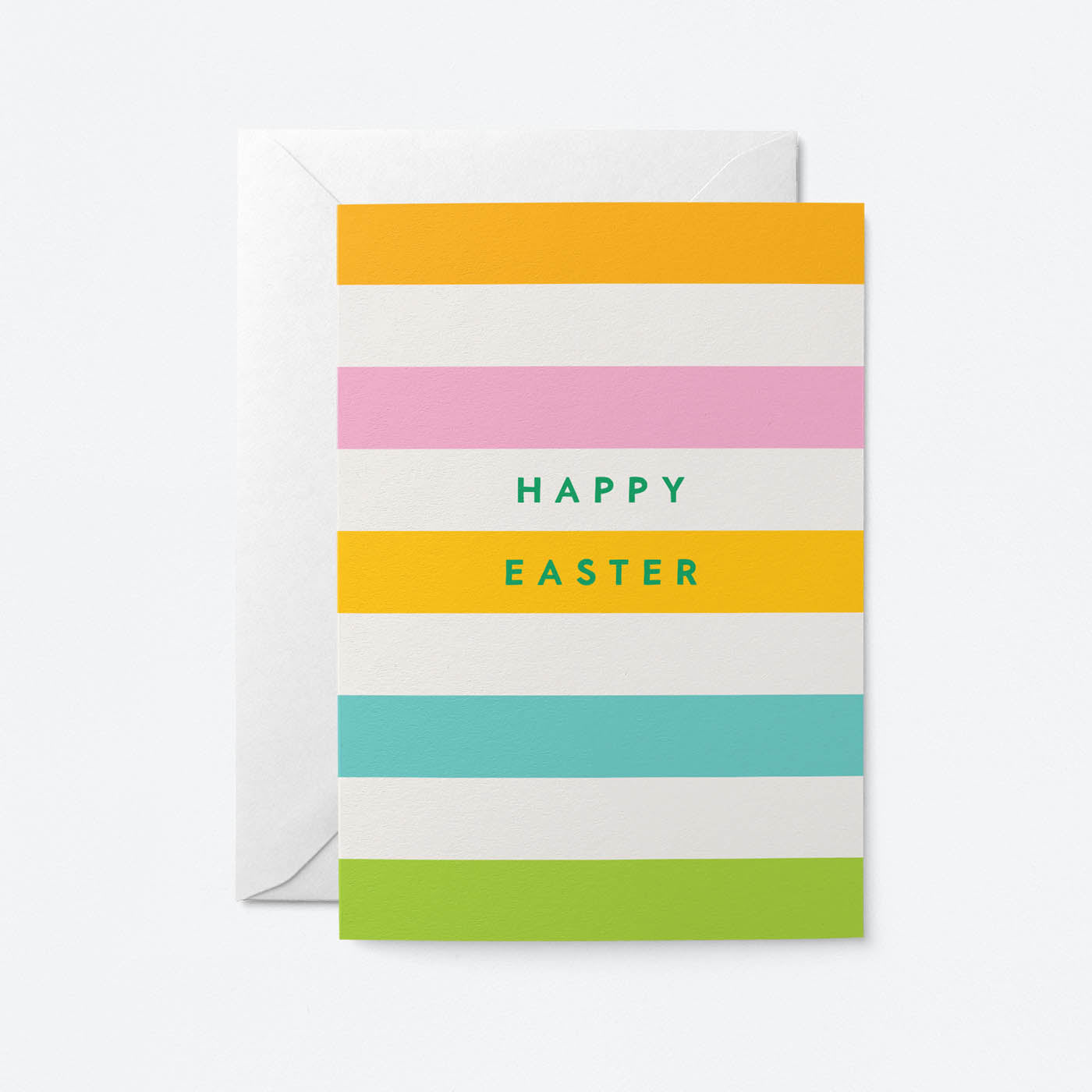 Happy Easter Stripes Greeting Card