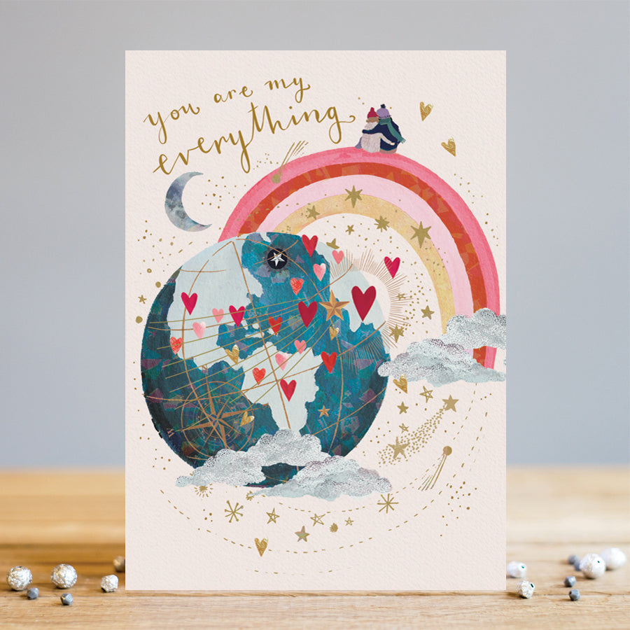 Earth and Rainbow Greeting Card