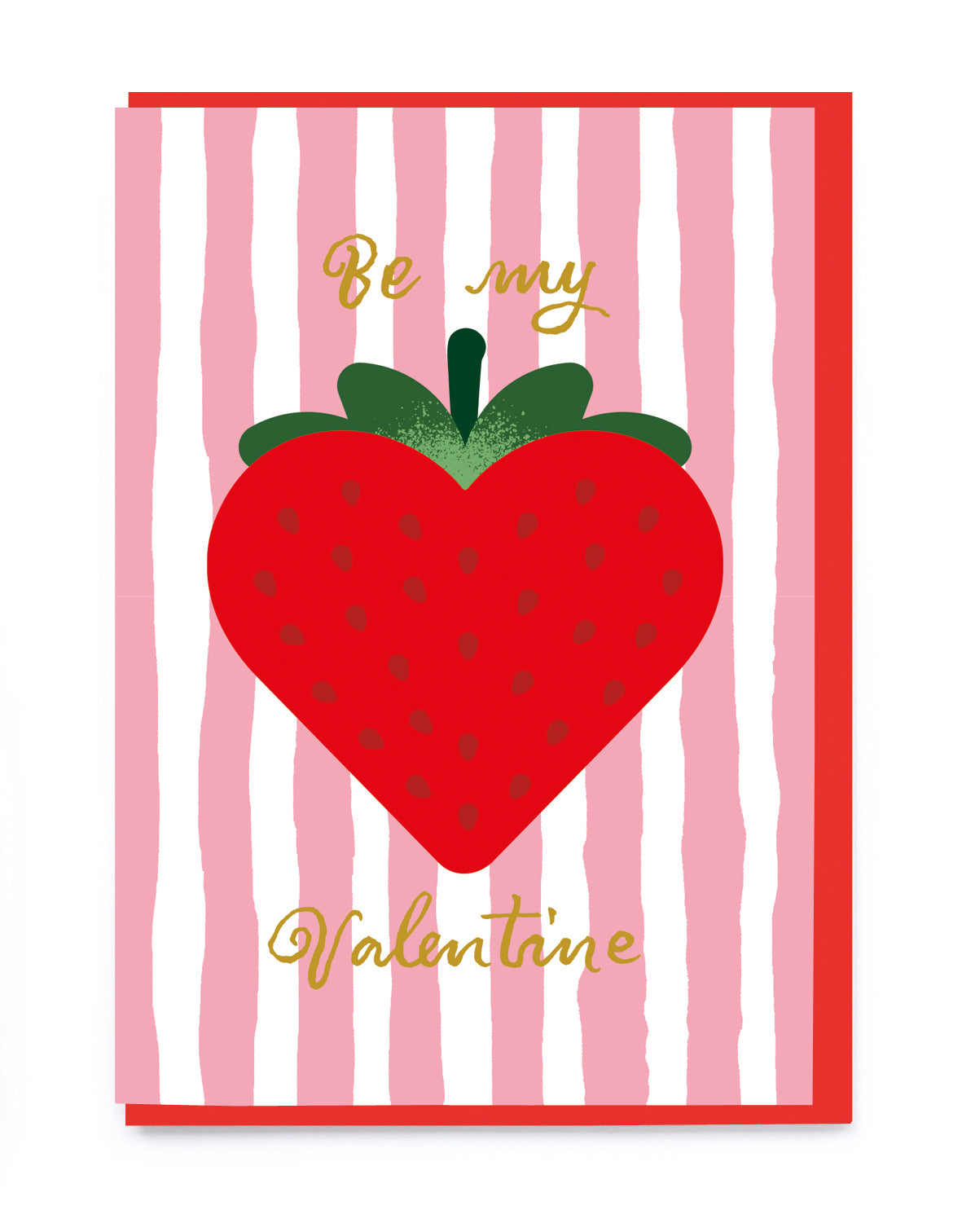 Strawberry And Stripes Greeting Card