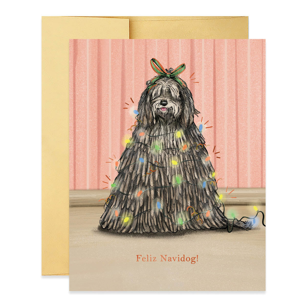Dog Christmas Tree Greeting Card