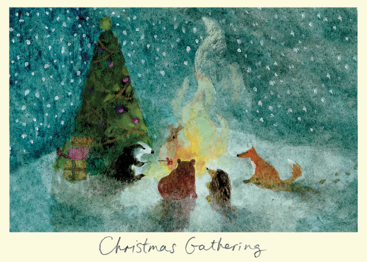 Christmas Gathering Greeting Card