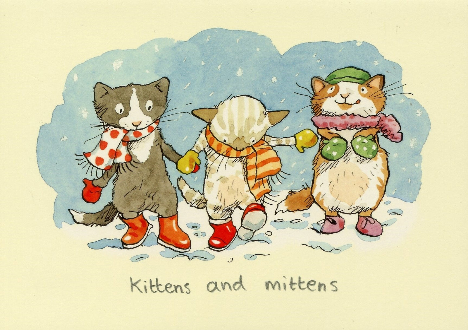Kittens And Mittens Greeting Card