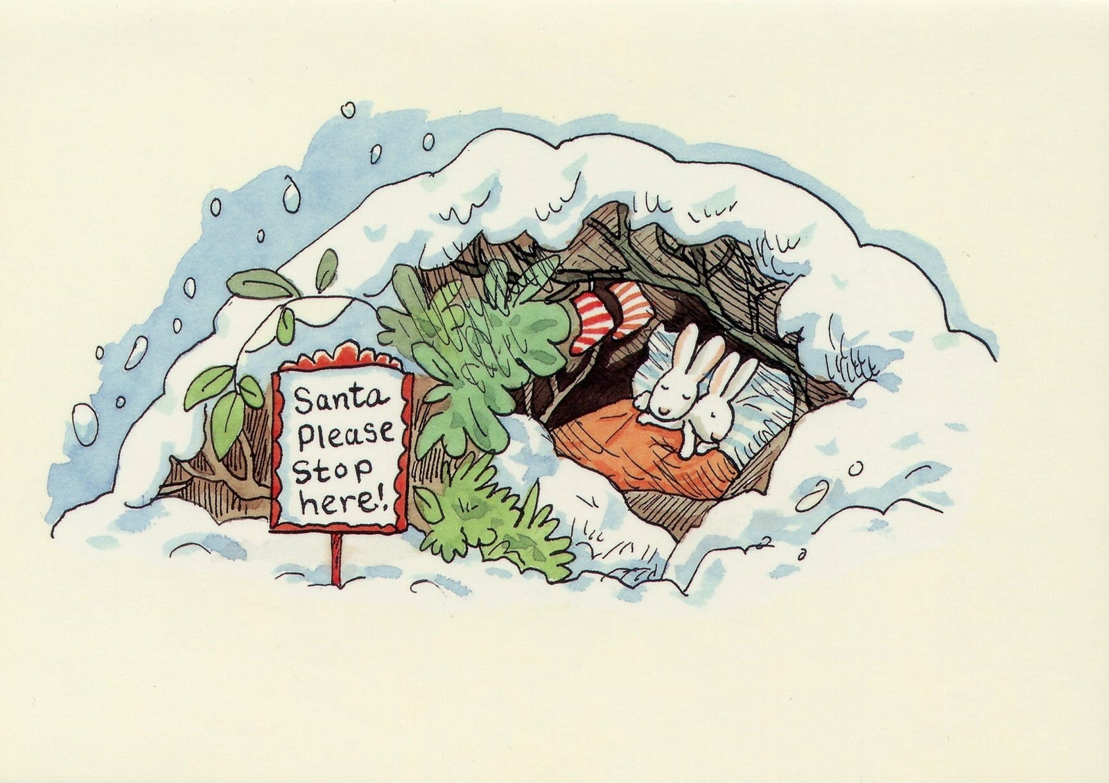 Santa Please Stop Here Greeting Card