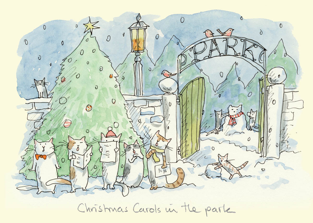 Christmas Carols In The Park Greeting Card