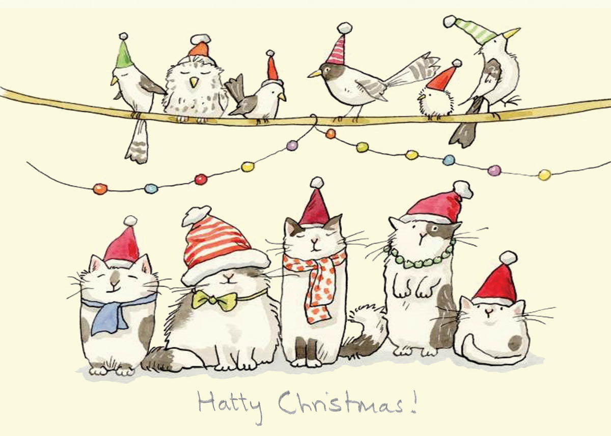 Hatty Christmas Greeting Card