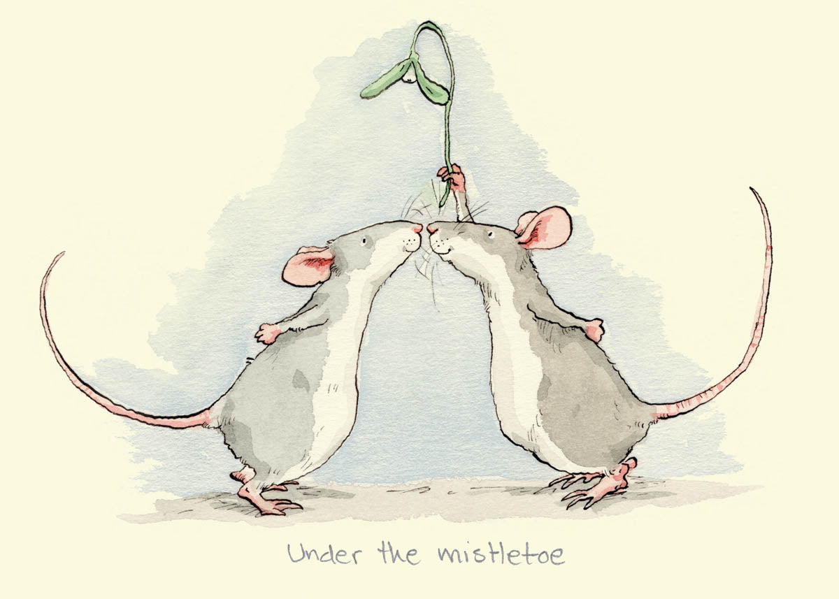 Under The Mistletoe Greeting Card