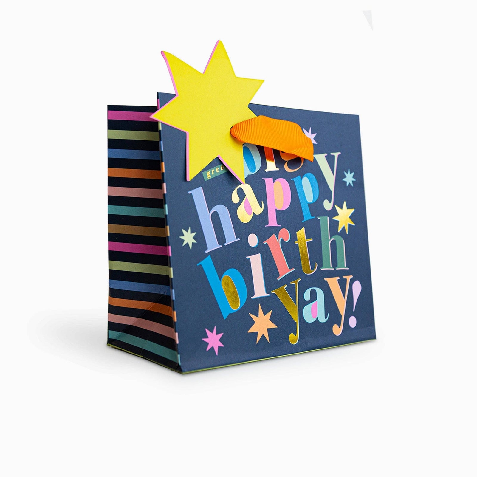 Bold Navy Birthday Small Gift Bag