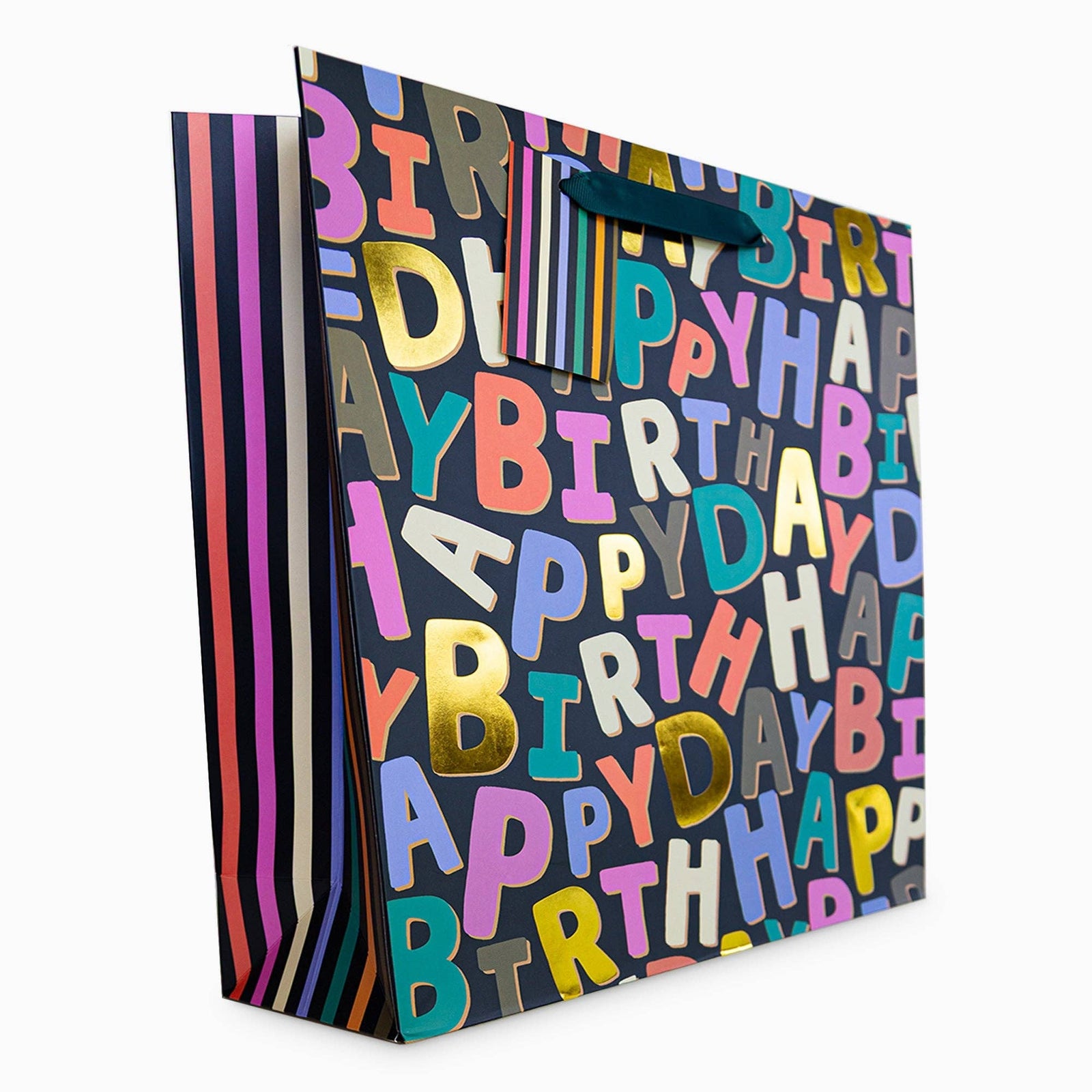 Bold Navy Birthday Large Gift Bag
