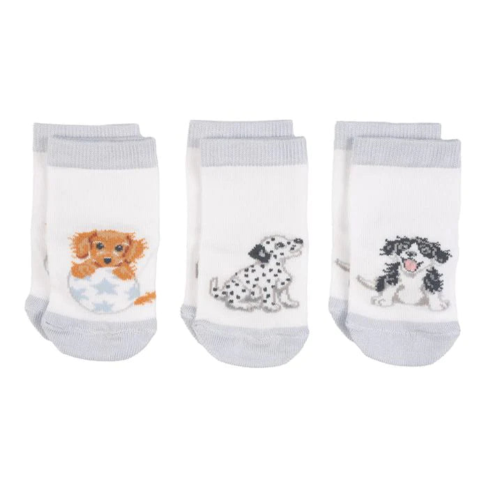 Wrendale Little Paws Dog Baby Socks - Size 6 -12 months
