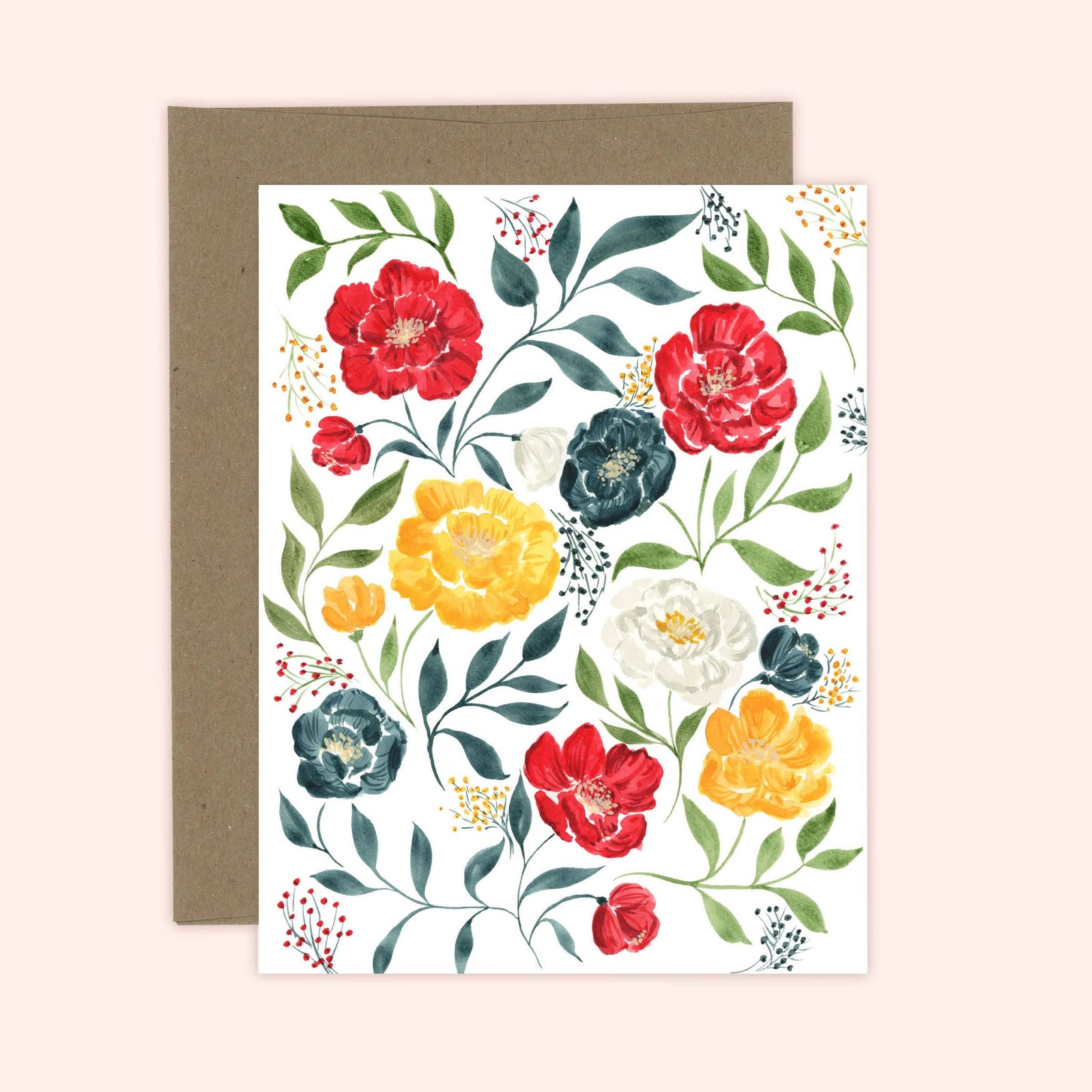 Color Pop Florals Card | Everyday Card: Kraft