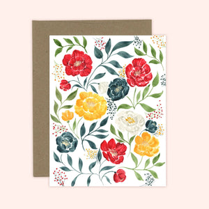 Color Pop Florals Card | Everyday Card: Kraft