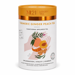 Turmeric Ginger Peach Luxury Tea | Canadian | 24 Tea Bags