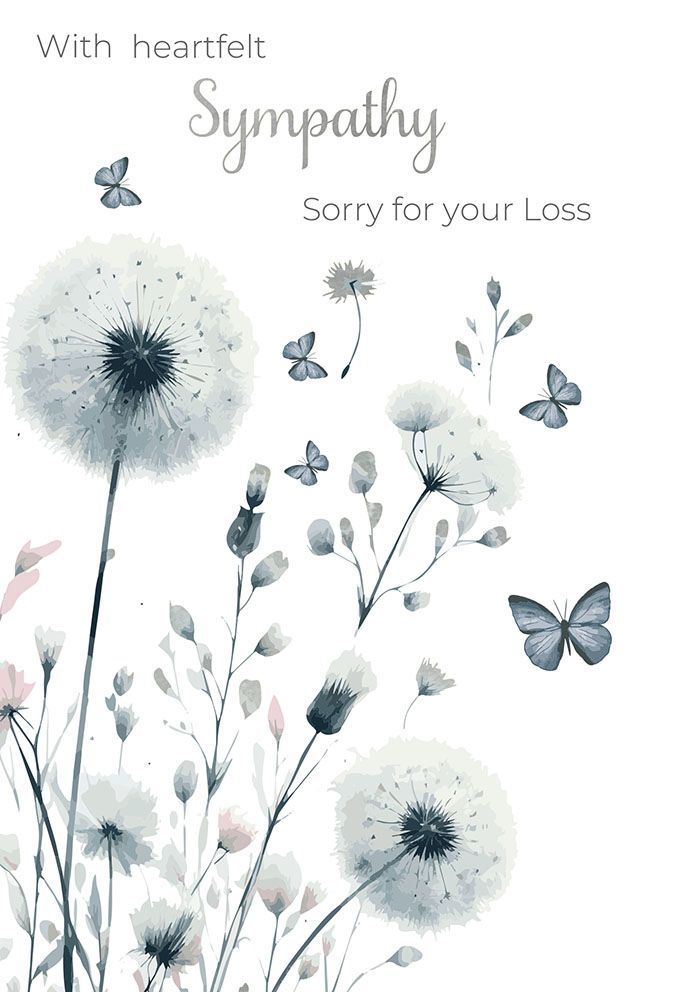 Heartfelt Sympathy Dandelion Card